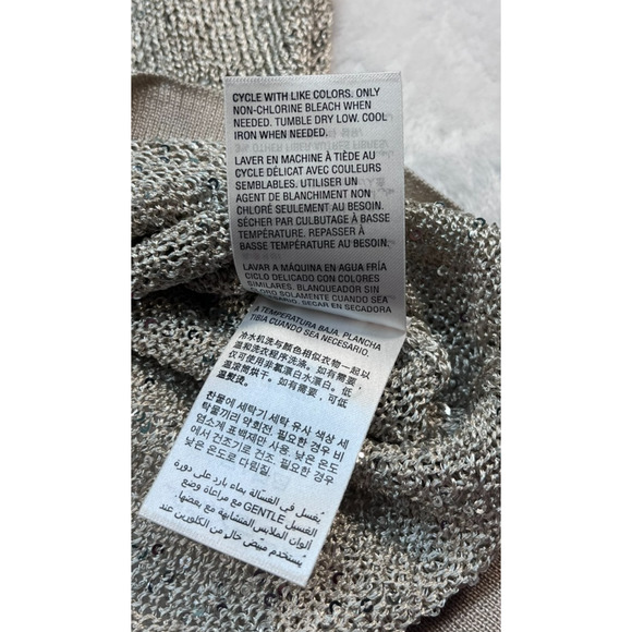 inc international concepts Short sleeve gold sweater with sequins (0225) - Picture 4 of 7